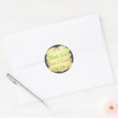 Fysische Tortelduifjes op Chalkboard Wedding Stick Ronde Sticker (Envelop)