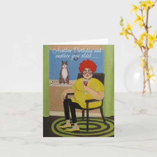 Fysische verjaardagskaart kaart (Gele Bloem)