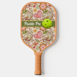 Fysische vogels, bloemen, hartenzwembad Pro Pickleball Paddle