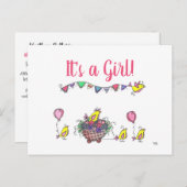 Fysische vogels op Parade Virtual Baby Shower Briefkaart (Voorkant / Achterkant)