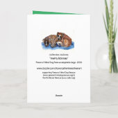 Fysische waterverf van de kerstkaart voor reddings bedankkaart (Achterkant)