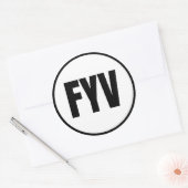 FYV - Fayetteville/Drake Classic Round Sticker (Envelop)