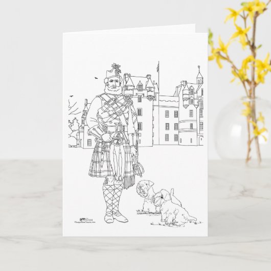 Fyvie Castle Scotland Kaart (Gele Bloem)