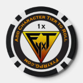 Fyxt RPG + 1 speler Reward Token Poker Chips (Achterkant)