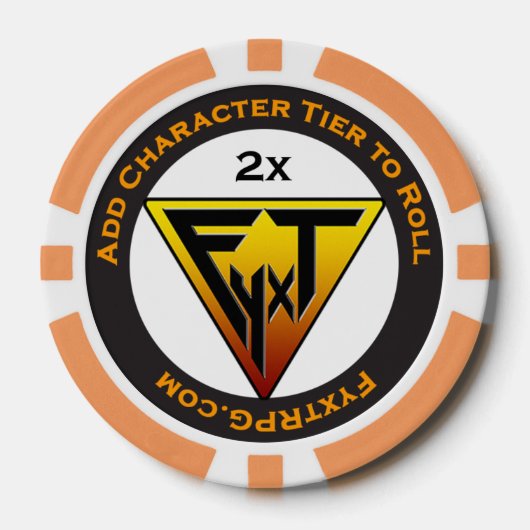 Fyxt RPG + 2 Speler Beloning Token Poker Chips (Voorkant)