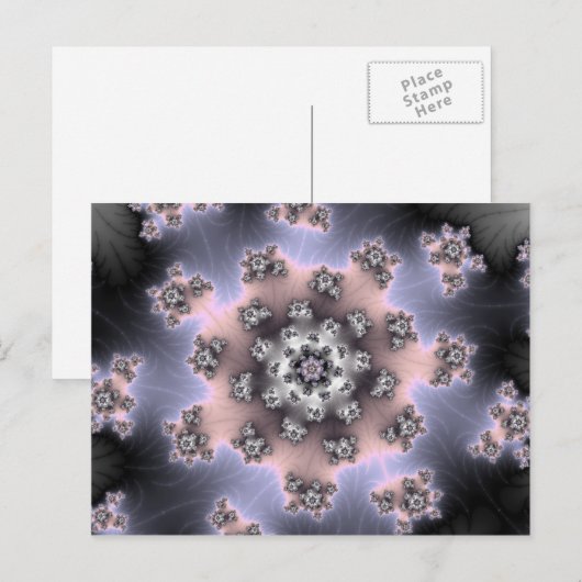 Fzoom - Roze fractal Briefkaart (Voorkant / Achterkant)