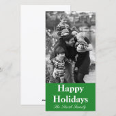 G06 Groene kleur Feestdagenkaart (Voorkant / Achterkant)