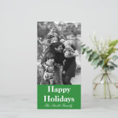 G06 Groene kleur Feestdagenkaart (Staand voorkant)