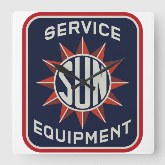 G2 Sun-Logo-klok van de eerste generatie Vierkante Klok (Voorkant)