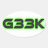 G33k Ovale sticker (Voorkant)