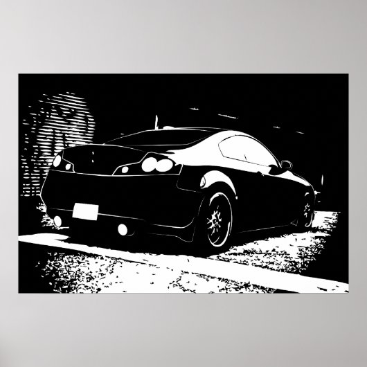 G35 Afschot achterkant Uitzicht Poster (Voorkant)