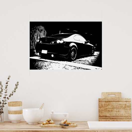 G35 Afschot achterkant Uitzicht Poster (Keuken)