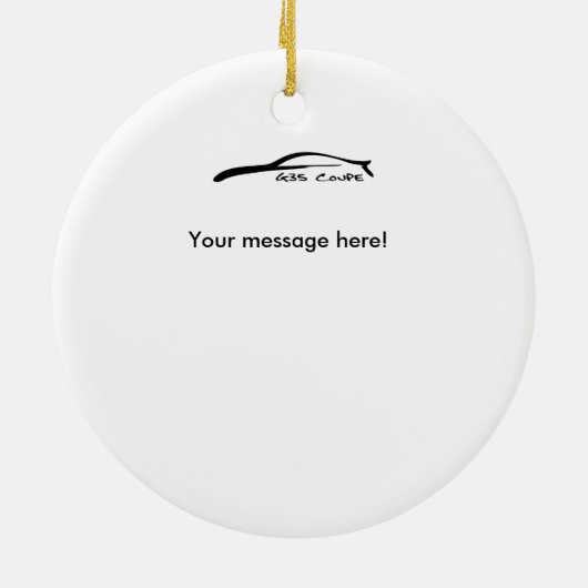 G35-coupe kerstversiering keramisch ornament (Achterkant)