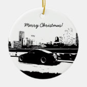 G35 Coupe Rolling shot kerstversiering Keramisch Ornament (Voorkant)