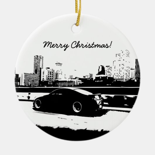 G35 Coupe Rolling shot kerstversiering Keramisch Ornament (Voorkant)