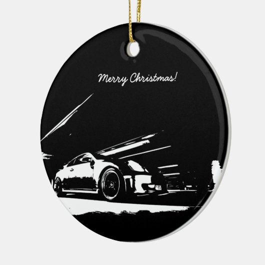 G35 Coupe Rolling shot kerstversiering Keramisch Ornament (Links)