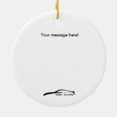 G35 Coupe Rolling shot kerstversiering Keramisch Ornament (Achterkant)