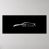 G35 Penseelstreek - Zilver Poster (Voorkant)