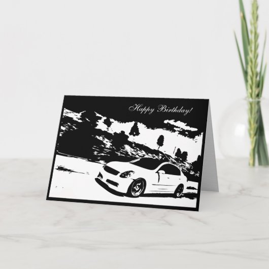 G35 Sedan Auto thema Verjaardag Kaart (Voorkant)