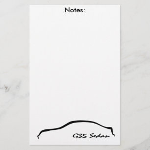 G35 Sedan Memo Pad / Note Pad Briefpapier