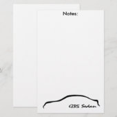 G35 Sedan Memo Pad / Note Pad Briefpapier (Voorkant / Achterkant)