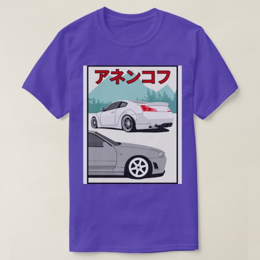 g35 vs Skyline r34 T-shirt (Design voorkant)
