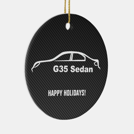 G35 Witte borstel Sedan met Faux koolstofvezel Keramisch Ornament (Rechts)