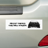 g35 zwarte, GEEN VETCHICKS AUTO ZAL SCHAPSGEBIED Bumpersticker (Op auto)