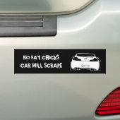 g35 zwarte, GEEN VETCHICKS AUTO ZAL SCHAPSGEBIED Bumpersticker (Op auto)