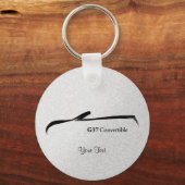 G37 Convertibl Black Brush Stroke (zilver/zwart) Sleutelhanger (Voorkant)