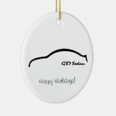 G37 Zwarte Sedan-penseelstreek Keramisch Ornament (Rechts)