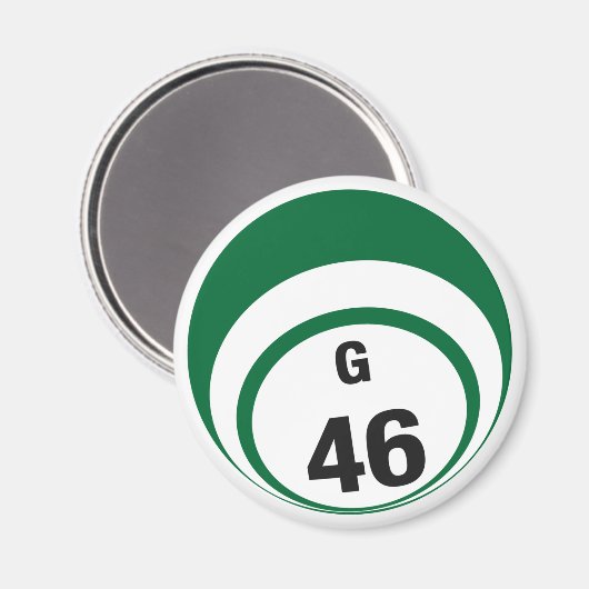 G46 bingobal koelkastmagneet magneet (Voorkant / Achterkant)