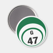 G47 bingobal koelkastmagneet magneet (Voorkant / Achterkant)