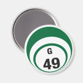 G49 bingobal koelkastmagneet magneet (Voorkant / Achterkant)
