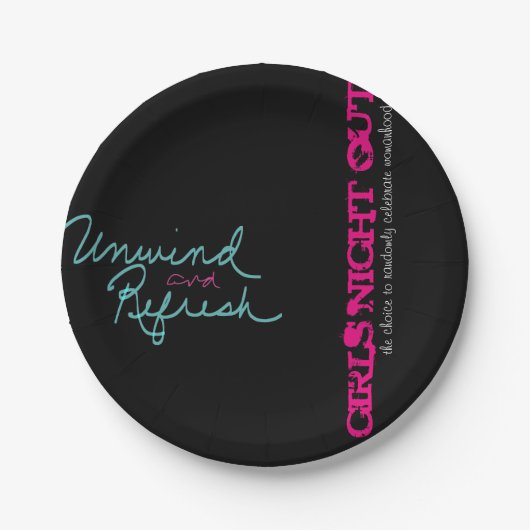 G4E Meisjes Night Out Borden Papieren Bordje (Voorkant)