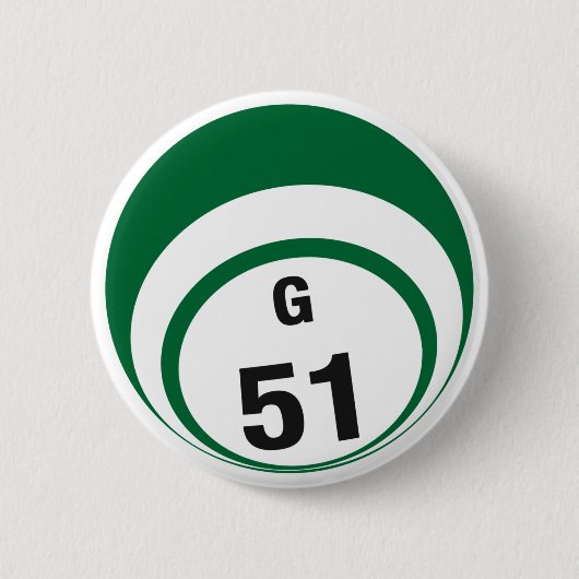 G51 Bingo Ball-knop Ronde Button 5,7 Cm (Voorkant)