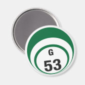 G53 bingobal koelkastmagneet magneet (Voorkant / Achterkant)