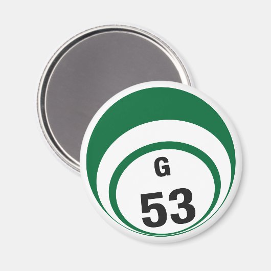 G53 bingobal koelkastmagneet magneet (Voorkant / Achterkant)