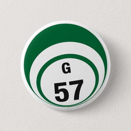 G57 Bingo Ball-knop Ronde Button 5,7 Cm (Voorkant)