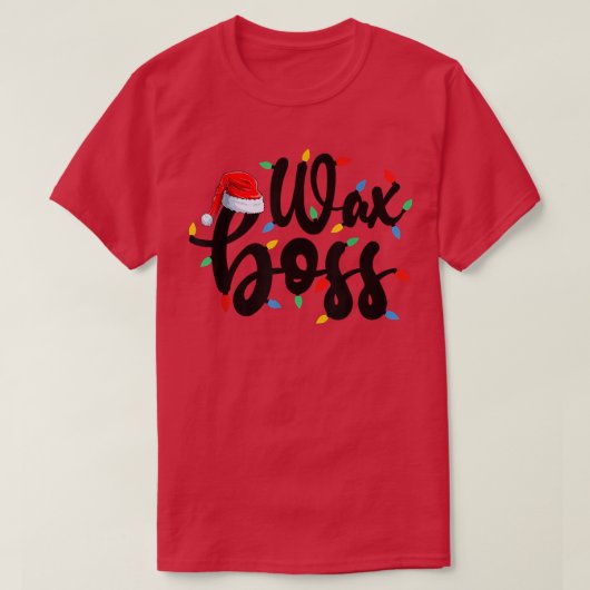 G8J1 Wa Boss-kerstlampjes Merry Xmas Waing Lov T-shirt (Design voorkant)