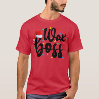 G8J1 Wa Boss-kerstlampjes Merry Xmas Waing Lov T-shirt