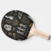 G90Farao met de hamer Hieroglyphs Tafeltennisbatje (Zijkant)
