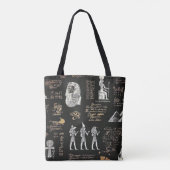 G90LADIES Hiërogliefen in goudwater Tote Bag (Achterkant)