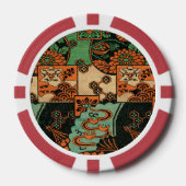 G.A. Audsley Asian Fan Pattern Poker Chips (Voorkant)