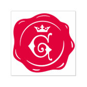 G - Antiek Wax Seal Gotische Kroon Initiaal Letter Zelfinktende Stempel (Design)