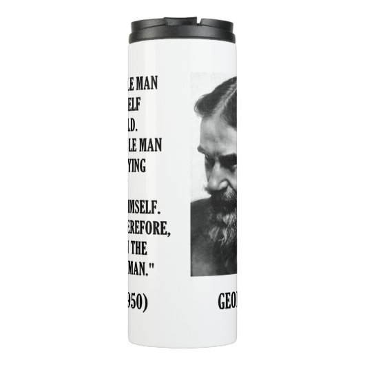 G. B. De vooruitgang afhankelijk maken van onredel Thermosbeker (Achterkant)