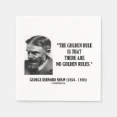 G. B. Shaw Golden Rule No Golden Rules Quote Servet (Voorkant)