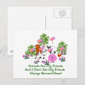 G. B. Shaw Vegetarian Quote Briefkaart (Voorkant / Achterkant)