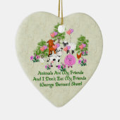 G. B. Shaw Vegetarian Quote Keramisch Ornament (Rechts)