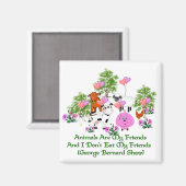 G. B. Shaw Vegetarian Quote Magneet (Voorkant / Achterkant)